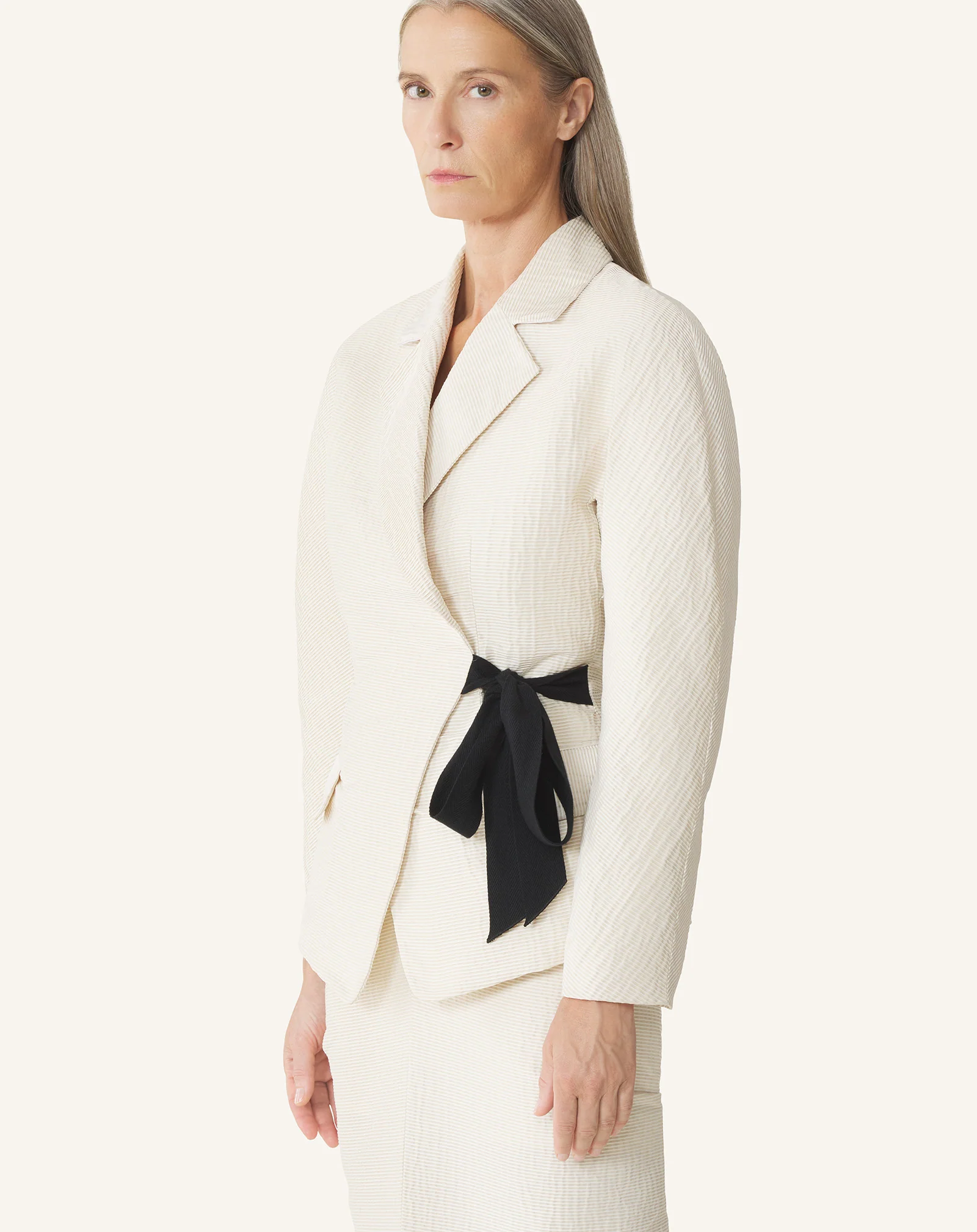 BELTED JACQUARD JACKET - Image 3
