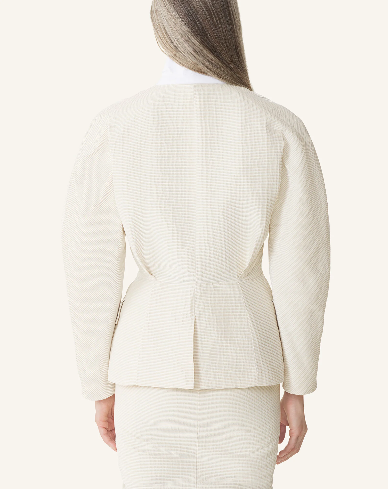 BELTED JACQUARD JACKET - Image 4