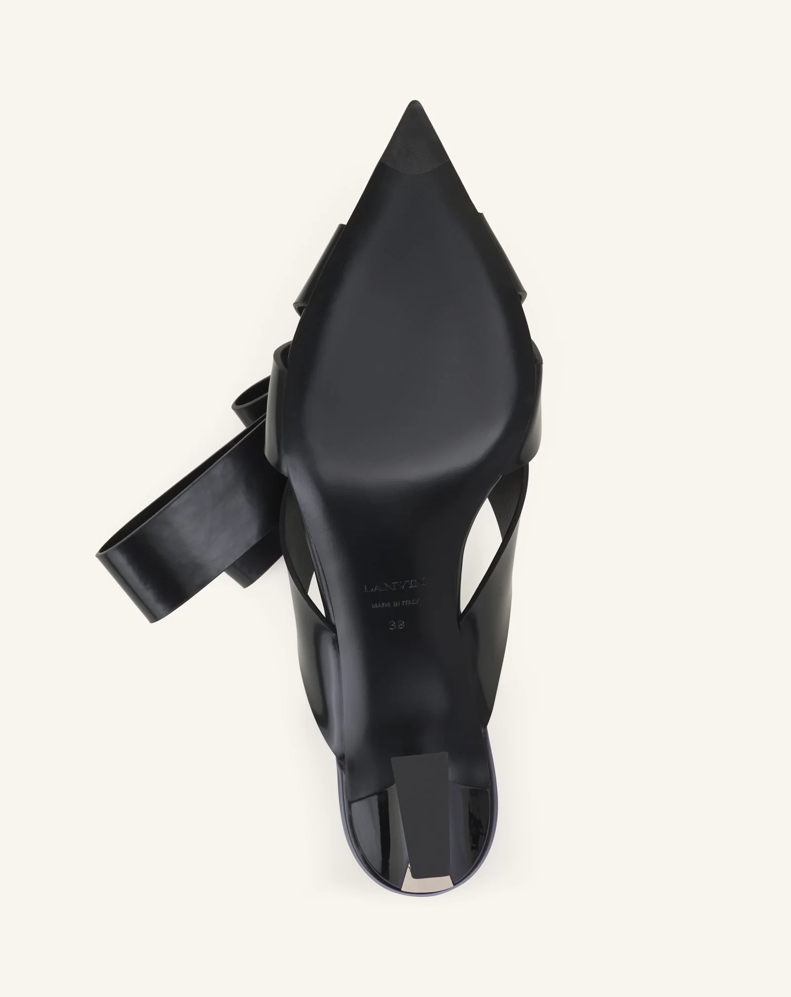CADEAU LEATHER MULE WITH HEEL - Image 6