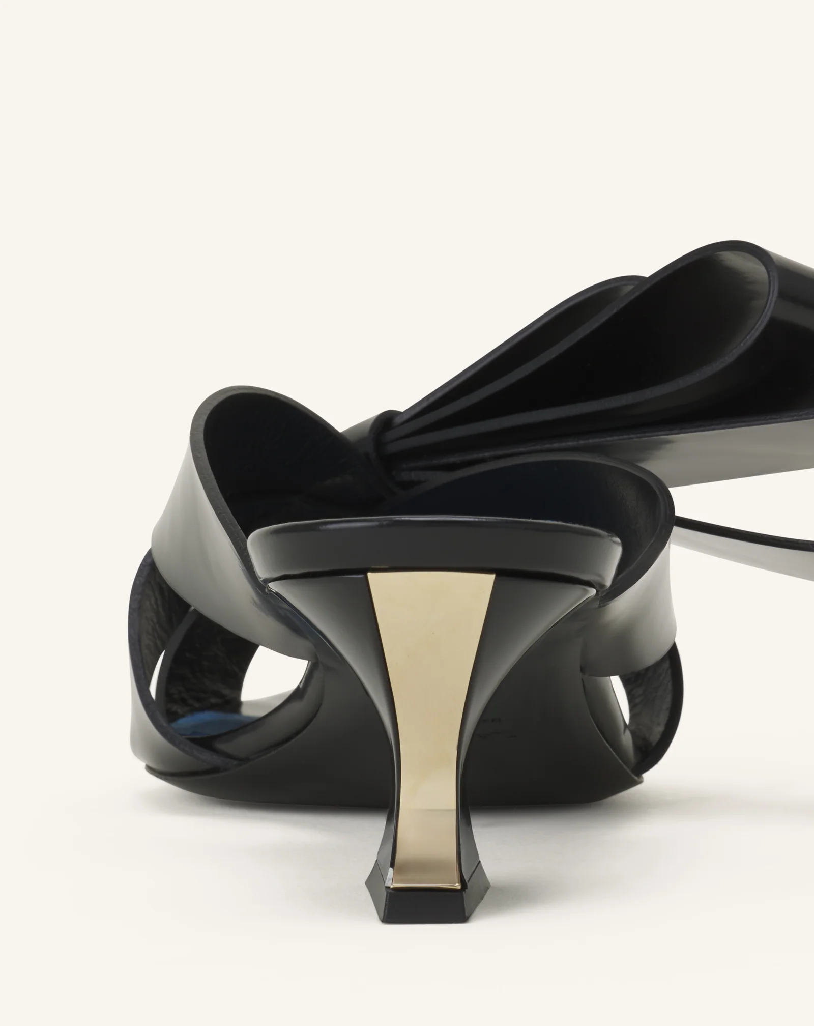 CADEAU LEATHER MULE WITH HEEL - Image 7