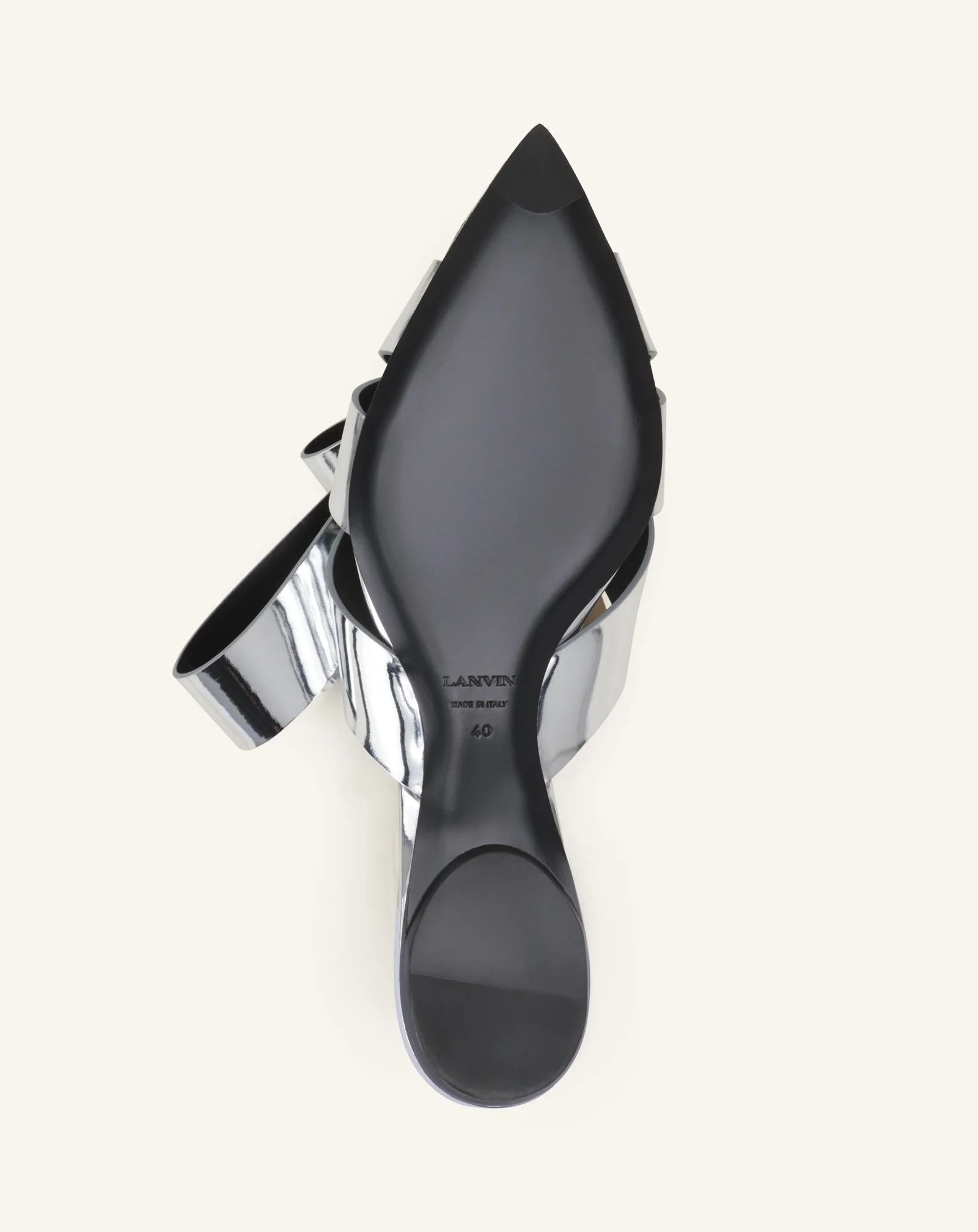CADEAU FLAT MULE IN METALLIC LEATHER - Image 6