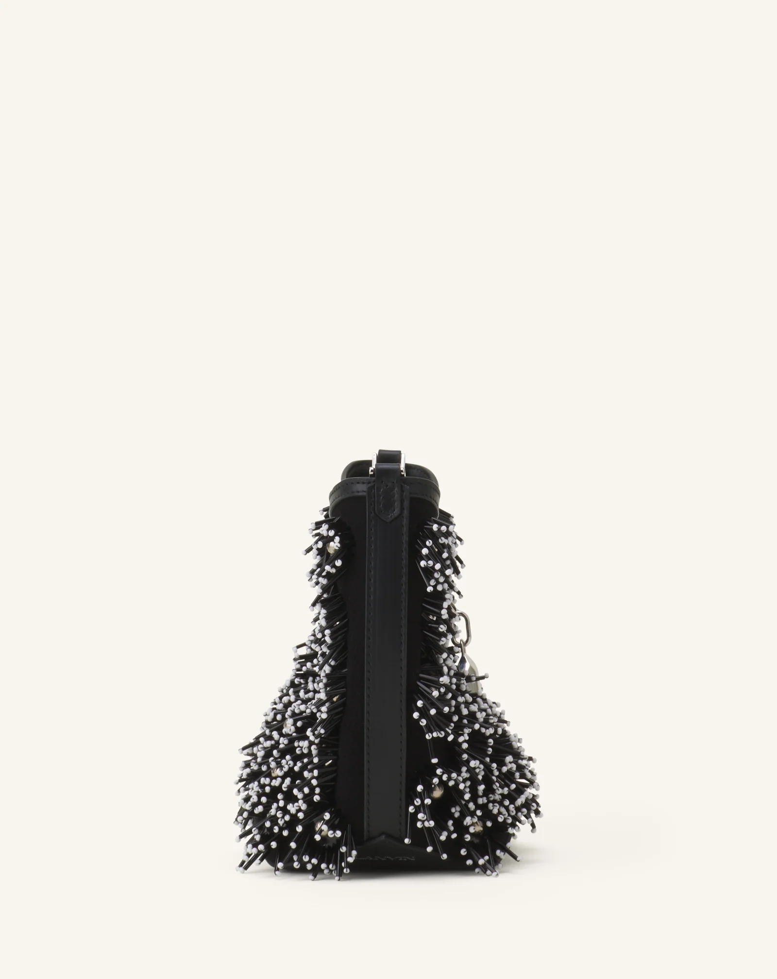 CATCH BY LANVIN EMBROIDERED LEATHER BUCKET BAG - Image 7