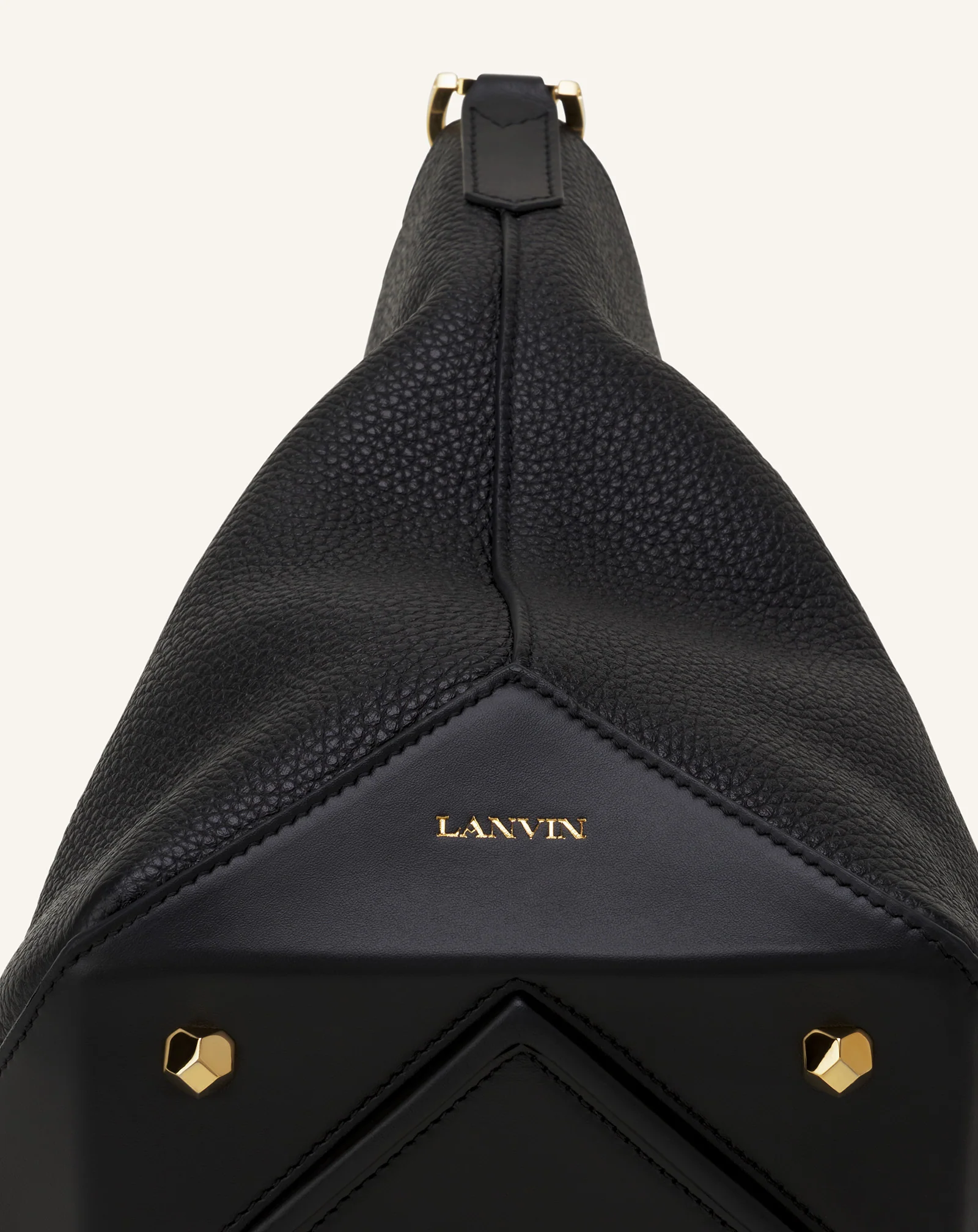CATCH BY LANVIN BUCKET BAG IN GRAINED LEATHER - Image 9