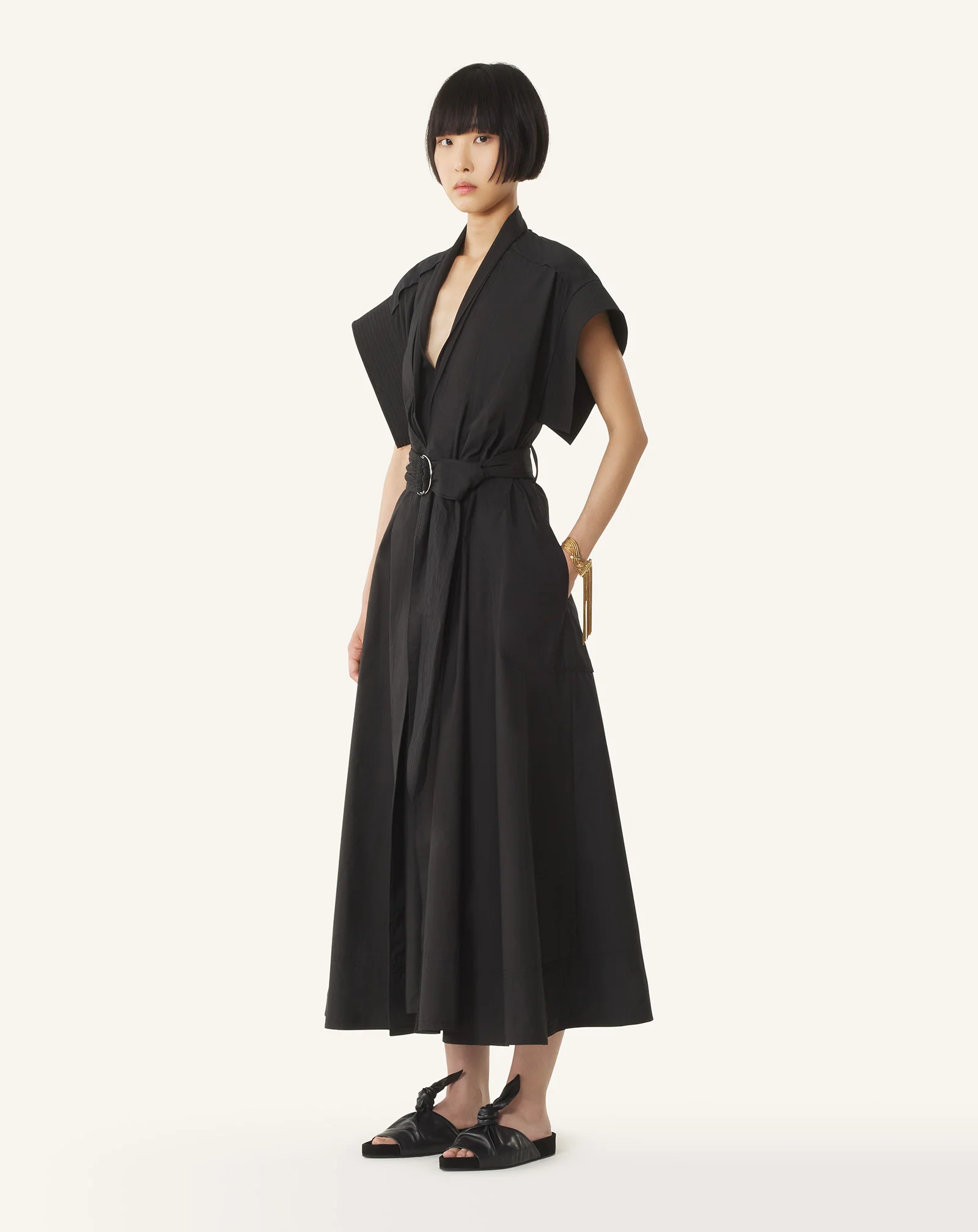 FLARED DRESS IN COTTON POPLIN - Image 3