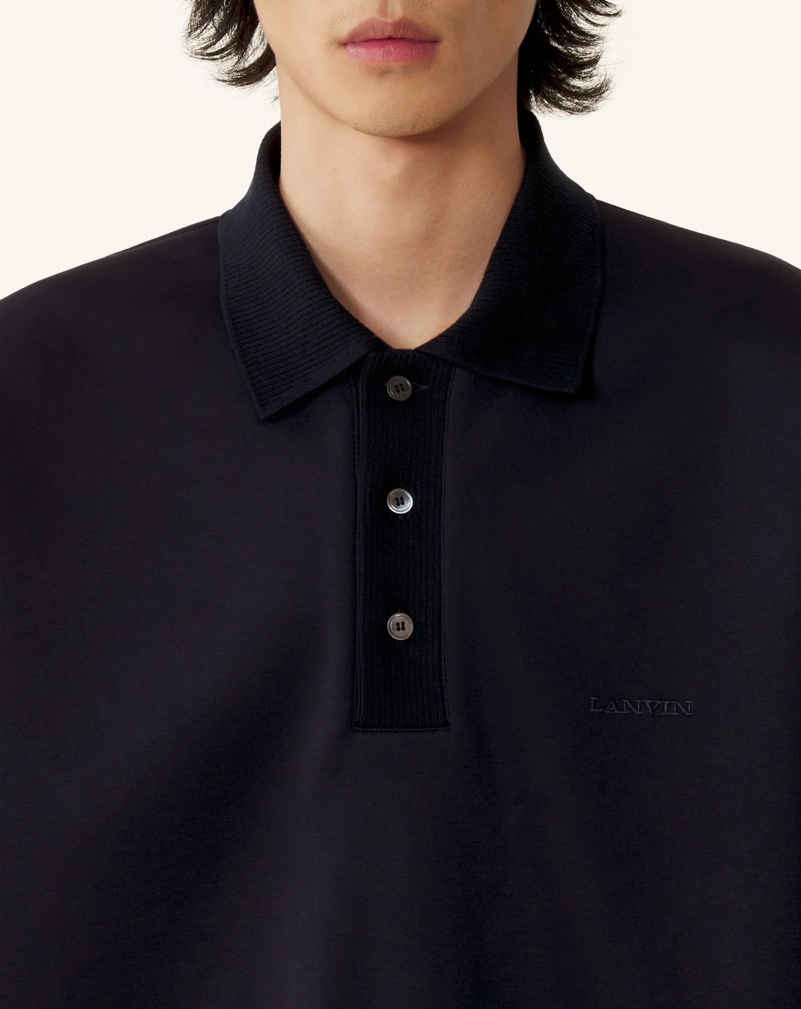 LOOSE-FIT DOUBLE-FACE JERSEY POLO SHIRT - Image 5