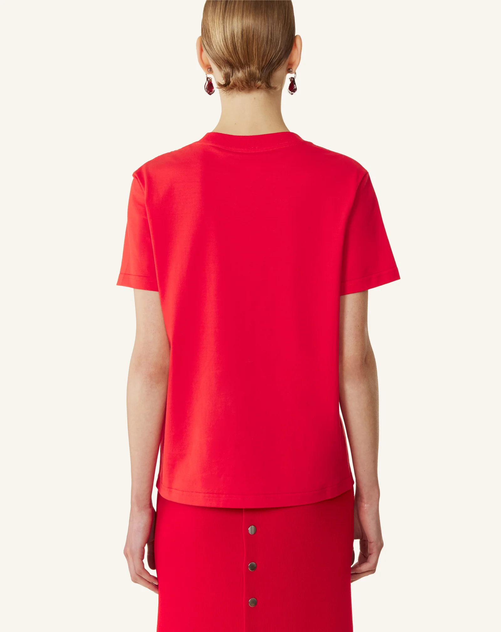 MOTHER AND DAUGHTER EMBROIDERED COTTON JERSEY T-SHIRT - Image 4
