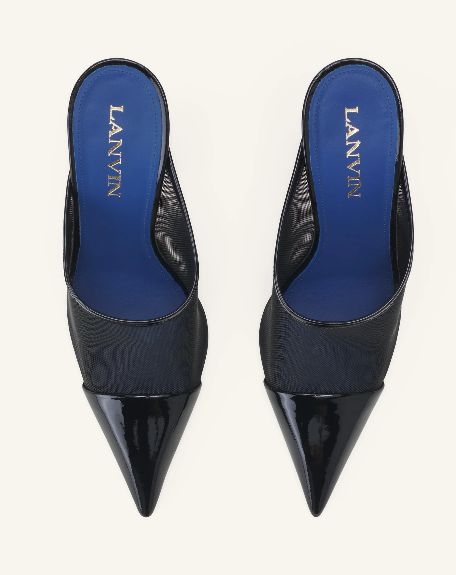 NOCTURNE MULE IN MESH AND PATENT LEATHER - Image 4