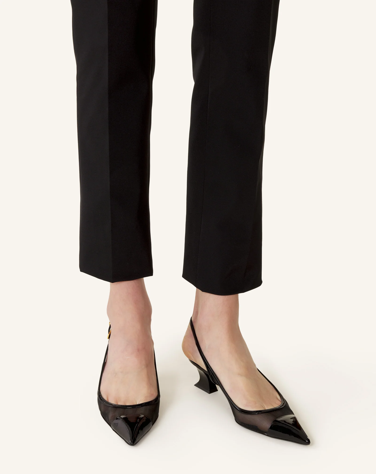NOCTURNE SLINGBACK IN MESH AND PATENT LEATHER - Image 8