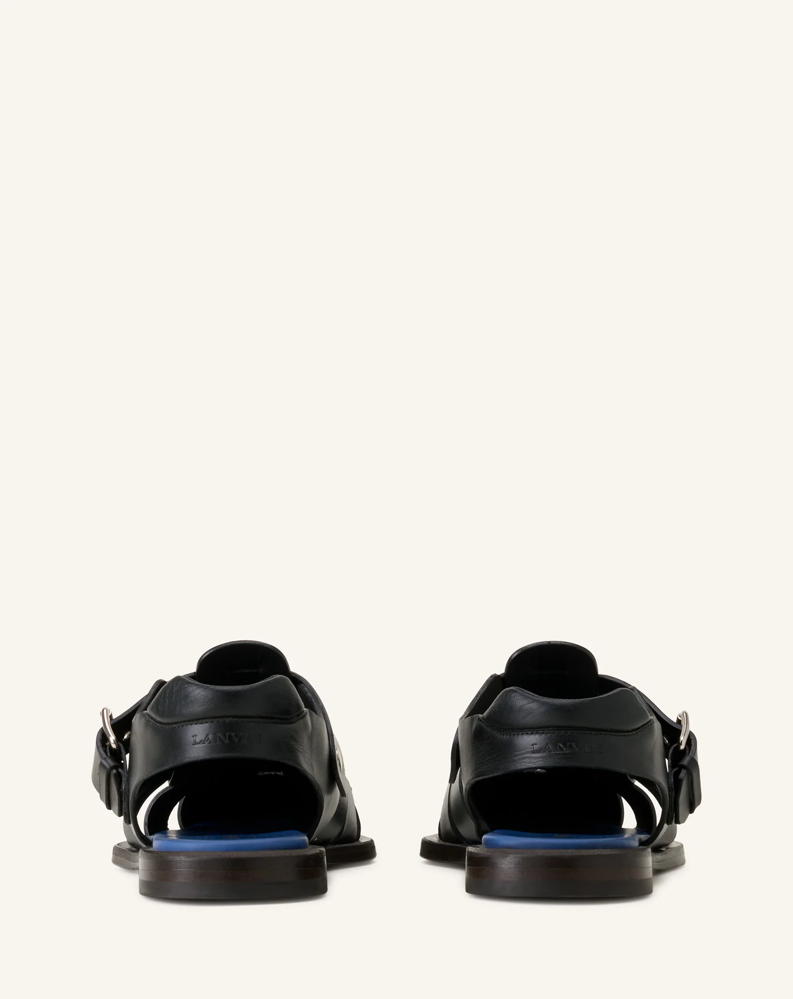 POINTED-TOE LEATHER SANDALS - Image 3