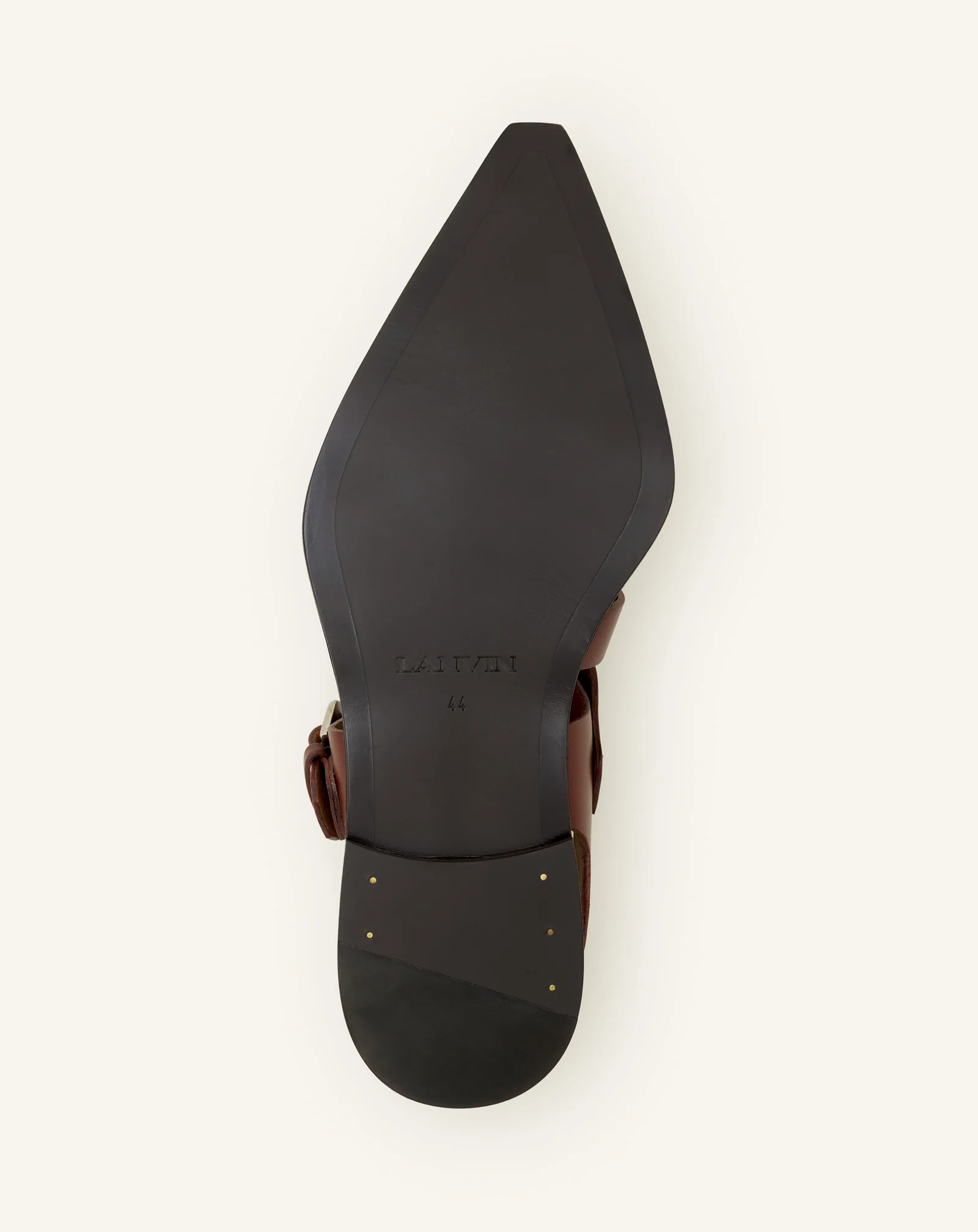 POINTED-TOE LEATHER SANDALS - Image 6