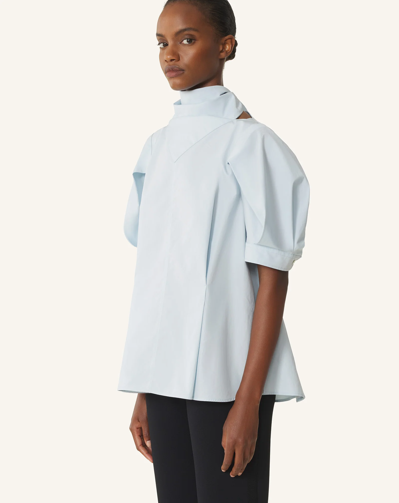 SCARF TOP IN COTTON POPLIN - Image 3
