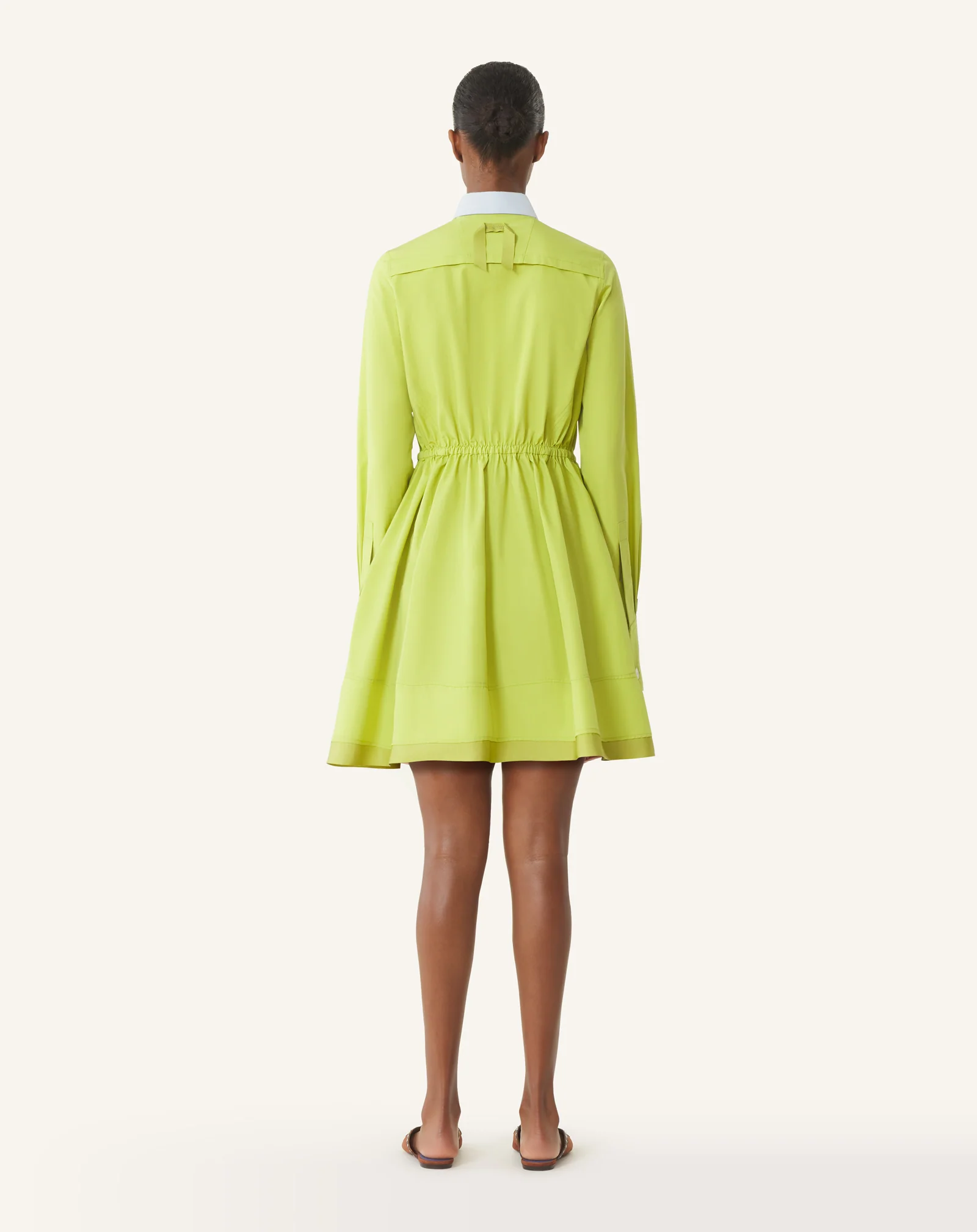 SHORT SHIRT DRESS IN COTTON POPLIN - Image 4