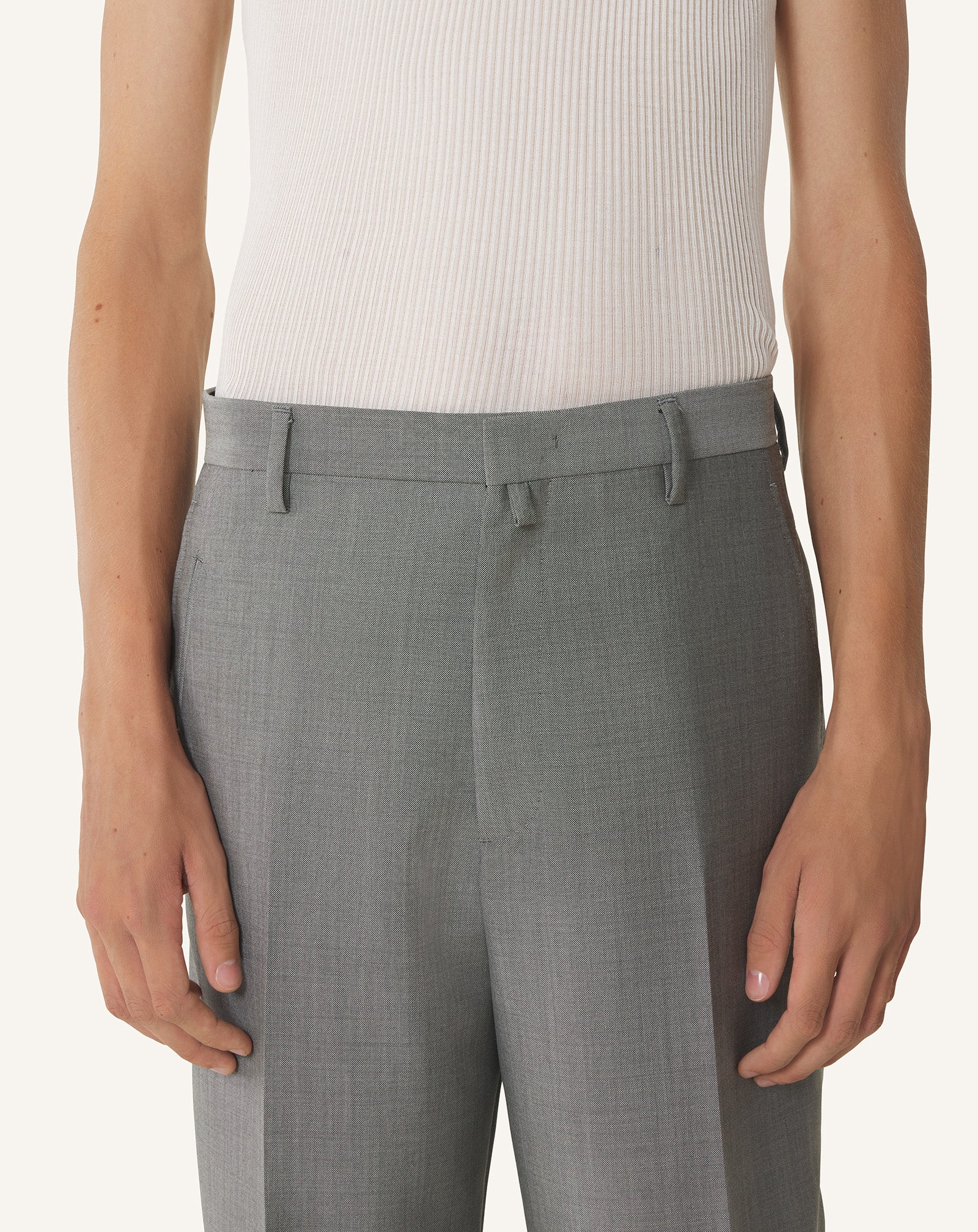 STRAIGHT-LEG MOHAIR WOOL PANTS - Image 5